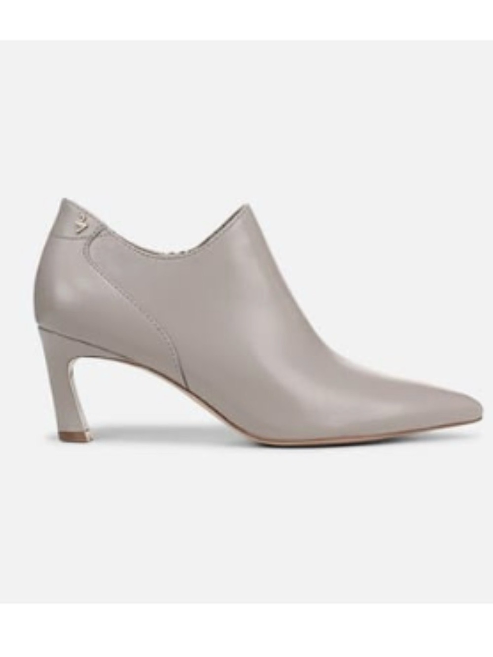 Naturalizer Women's Pointed Toe Leather Bootie- light gray NWT 27 Edit Margot
